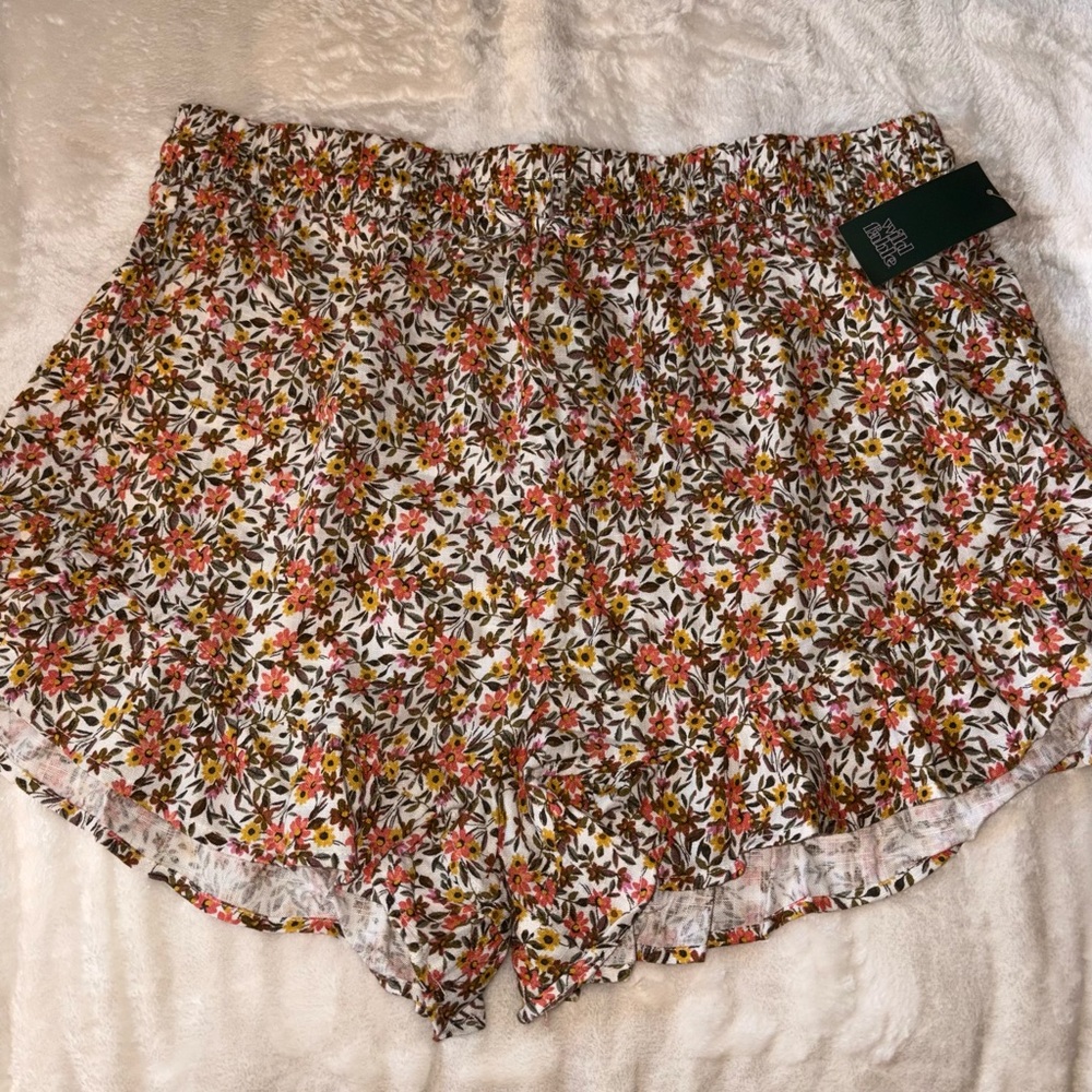 Wild Fable High Waist Floral Shorts - Multicolor